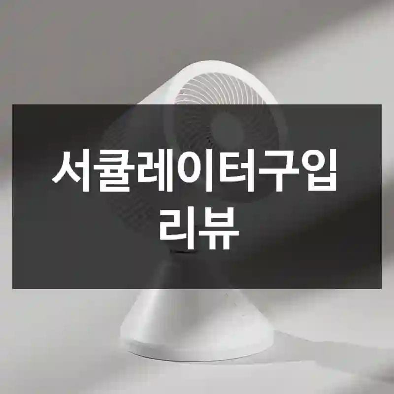 서큘레이터구입 리뷰