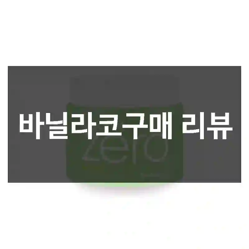 바닐라코구매 리뷰