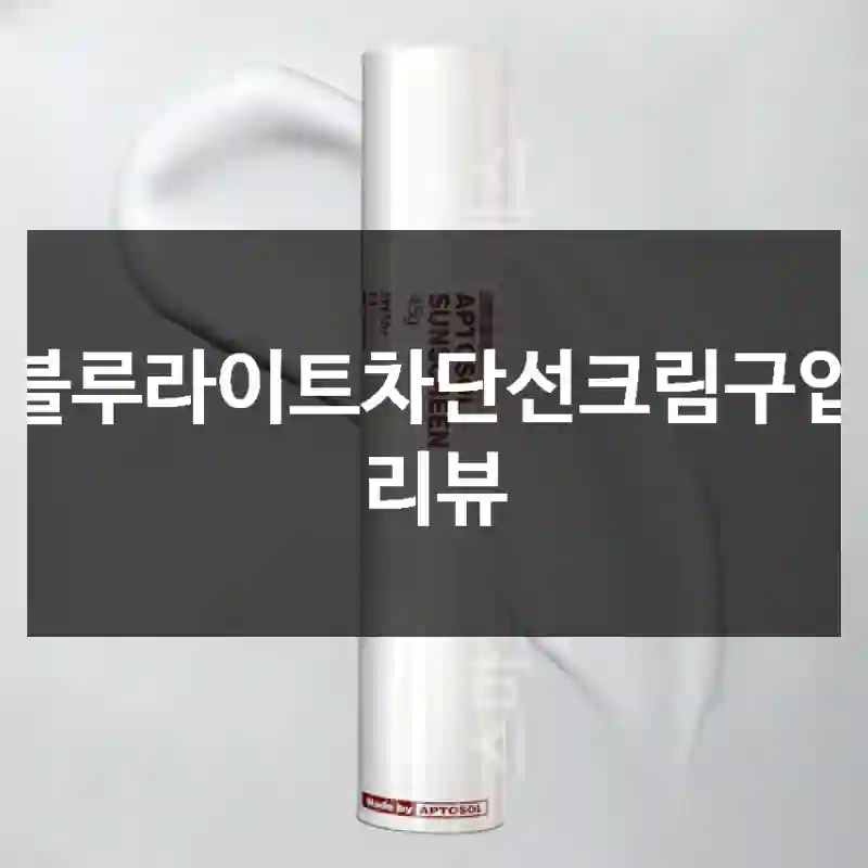 블루라이트차단선크림구입 리뷰