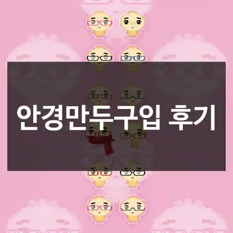안경만두구입 후기