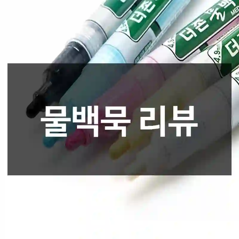 물백묵 리뷰