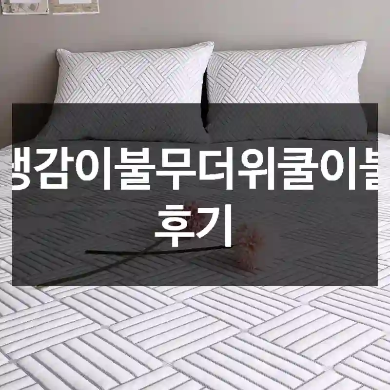 냉감이불무더위쿨이불 후기