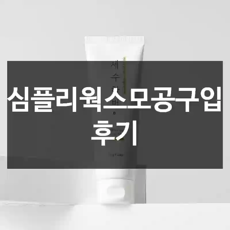 심플리웍스모공구입 후기
