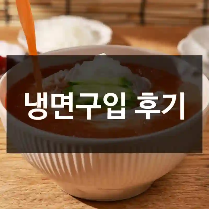 냉면구입 후기