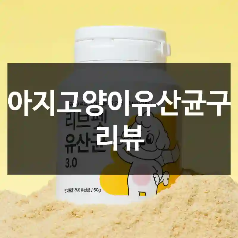 강아지고양이유산균구매 리뷰
