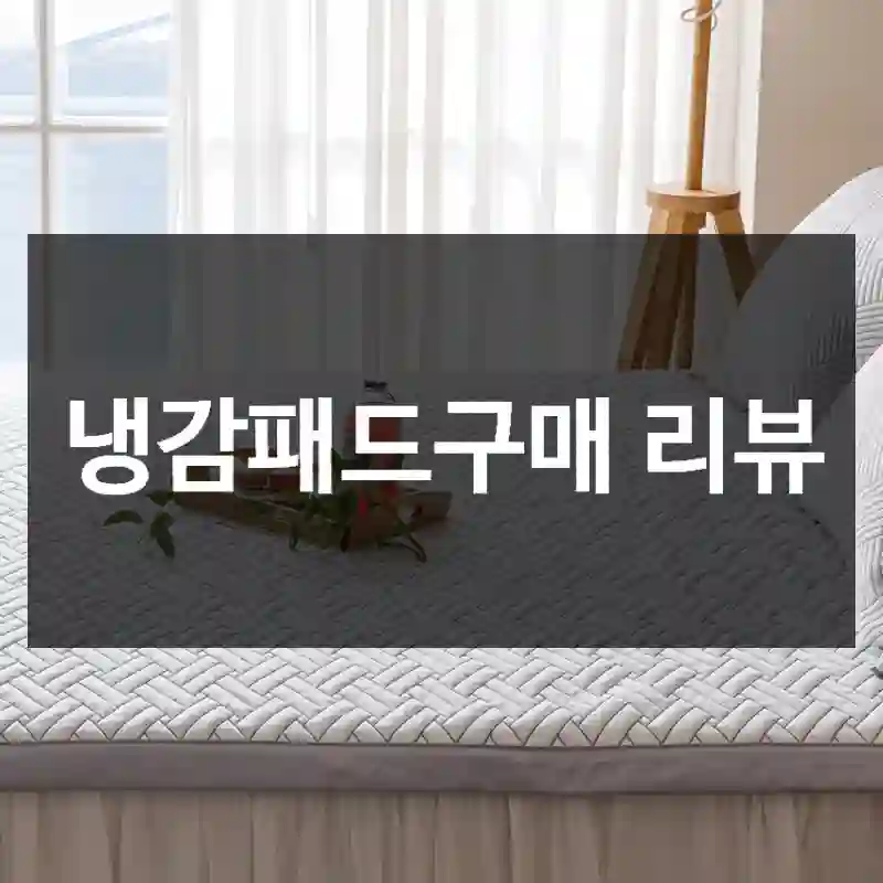 냉감패드구매 리뷰