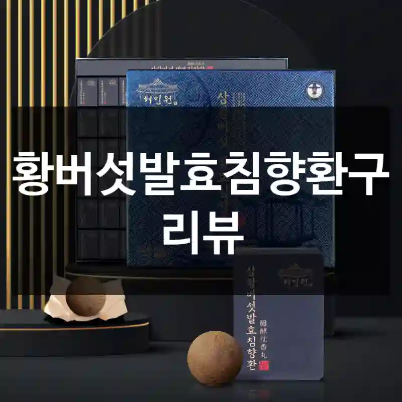 상황버섯발효침향환구매 리뷰
