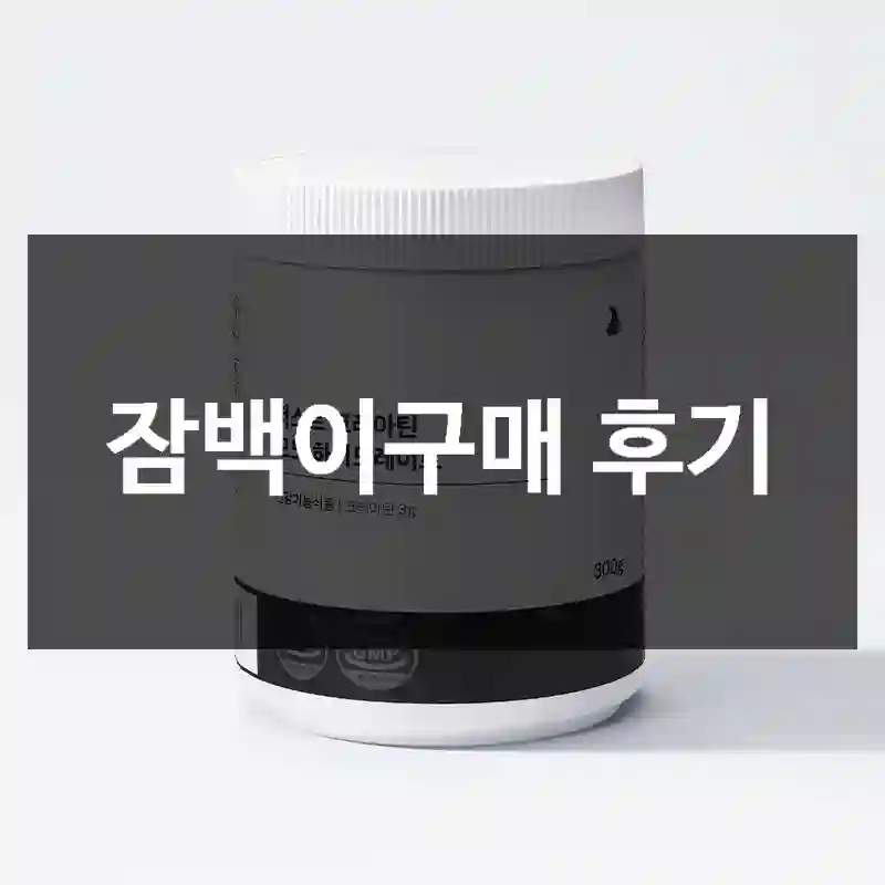 잠백이구매 후기