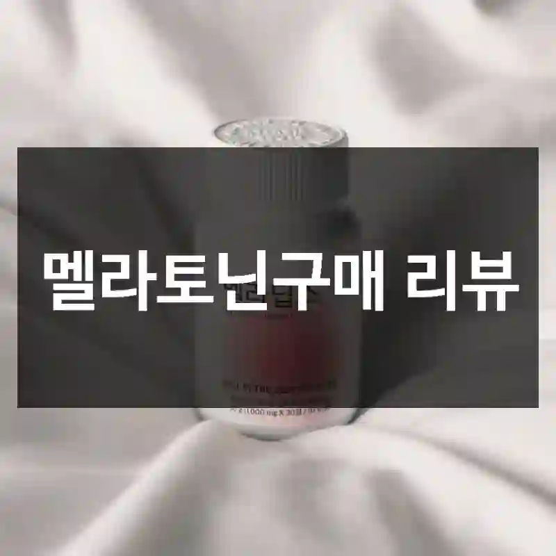멜라토닌구매 리뷰