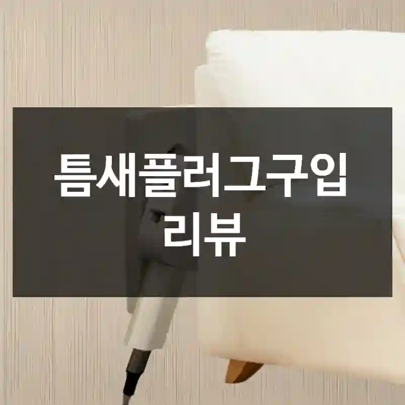 틈새플러그구입 리뷰