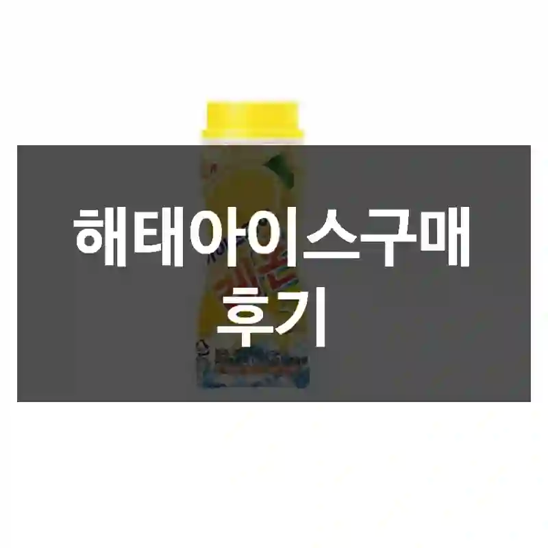 해태아이스구매 후기