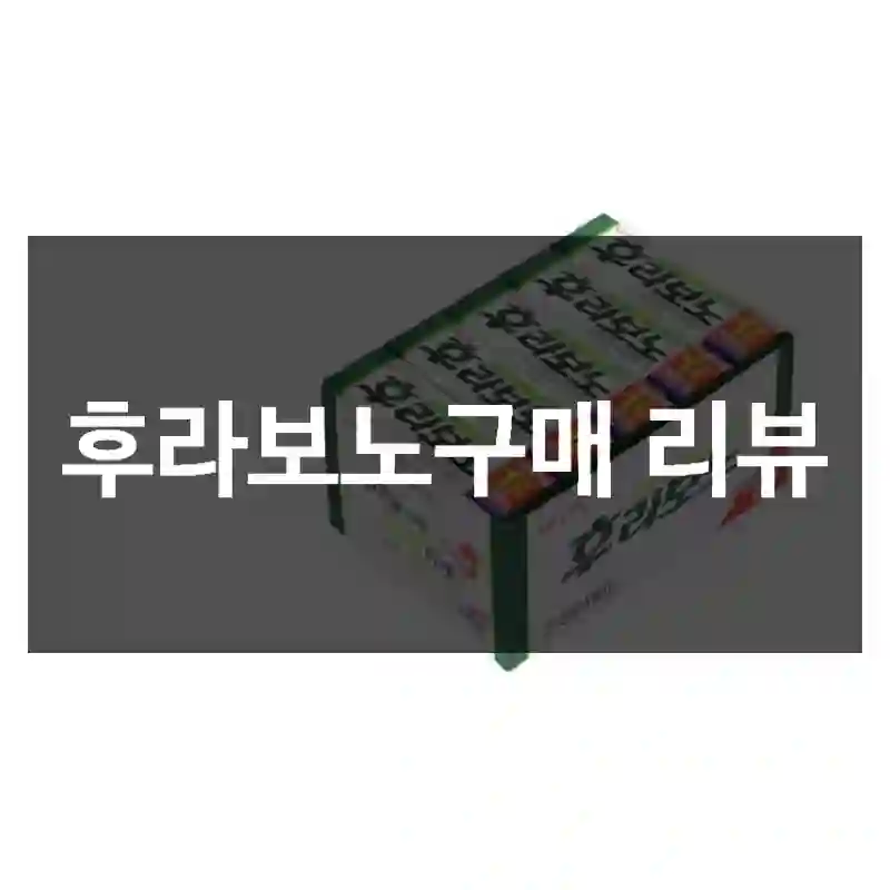 후라보노구매 리뷰