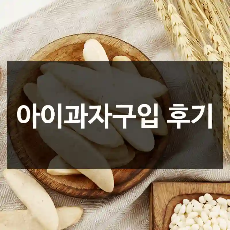 아이과자구입 후기